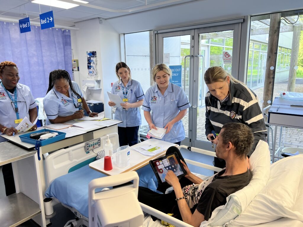 Learning Disabilities Nursing students and actors at the simulation event at Oxstalls Campus