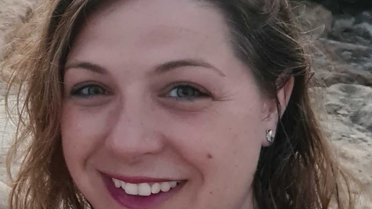 Dr Katerina Kantartzis smiling.