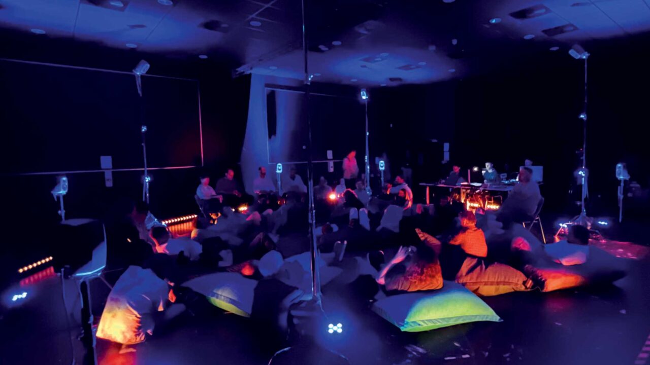 Attendees at spatial audio event at the University