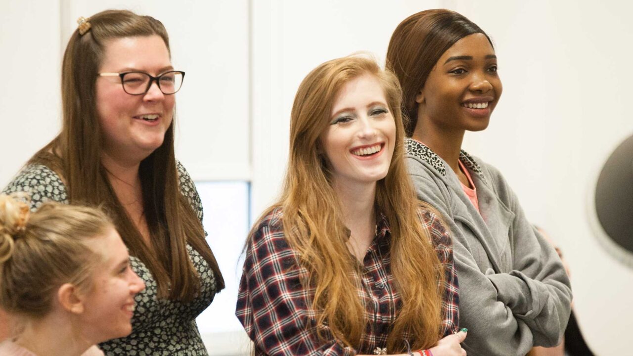 A group of performing arts students.