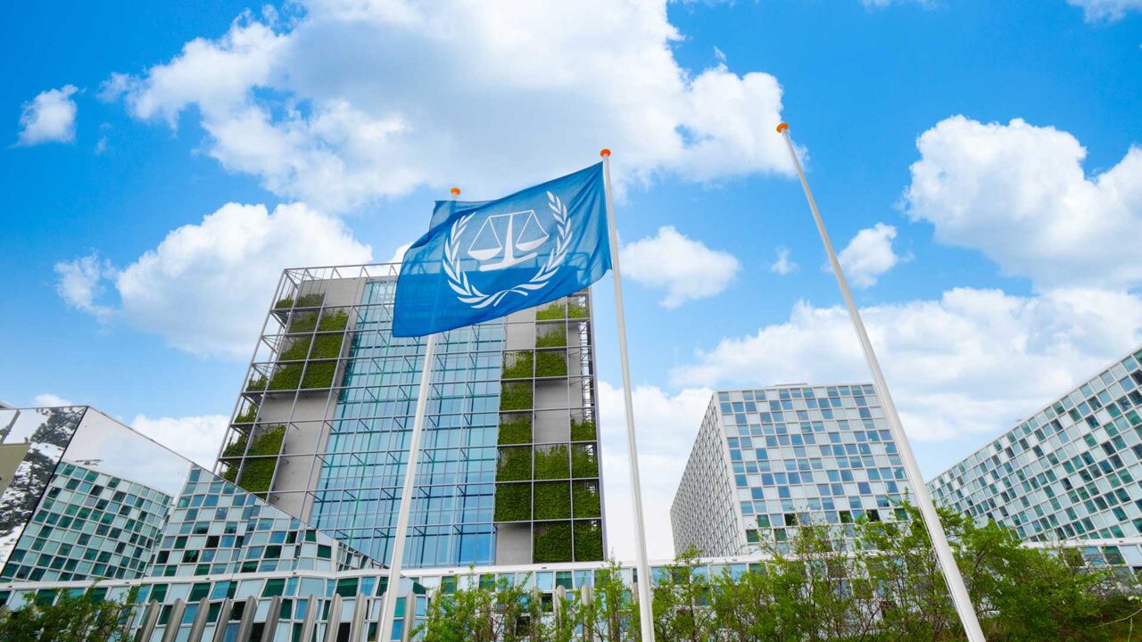 The International Criminal Court in the Hague, Netherlands.