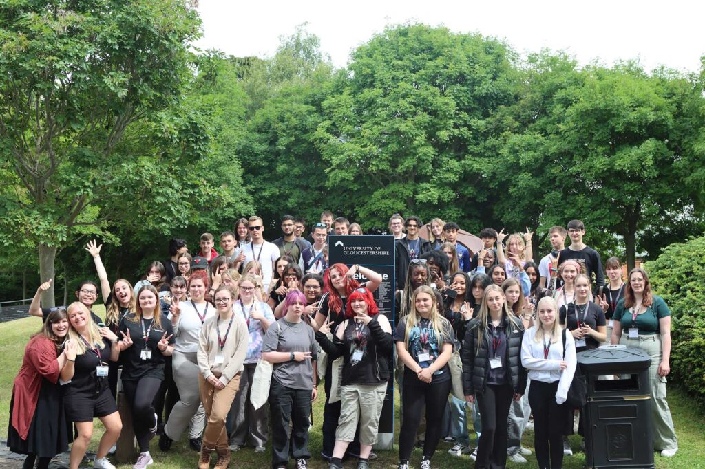 A group photo of students and staff taking part in the Year 12 Summer Residential.