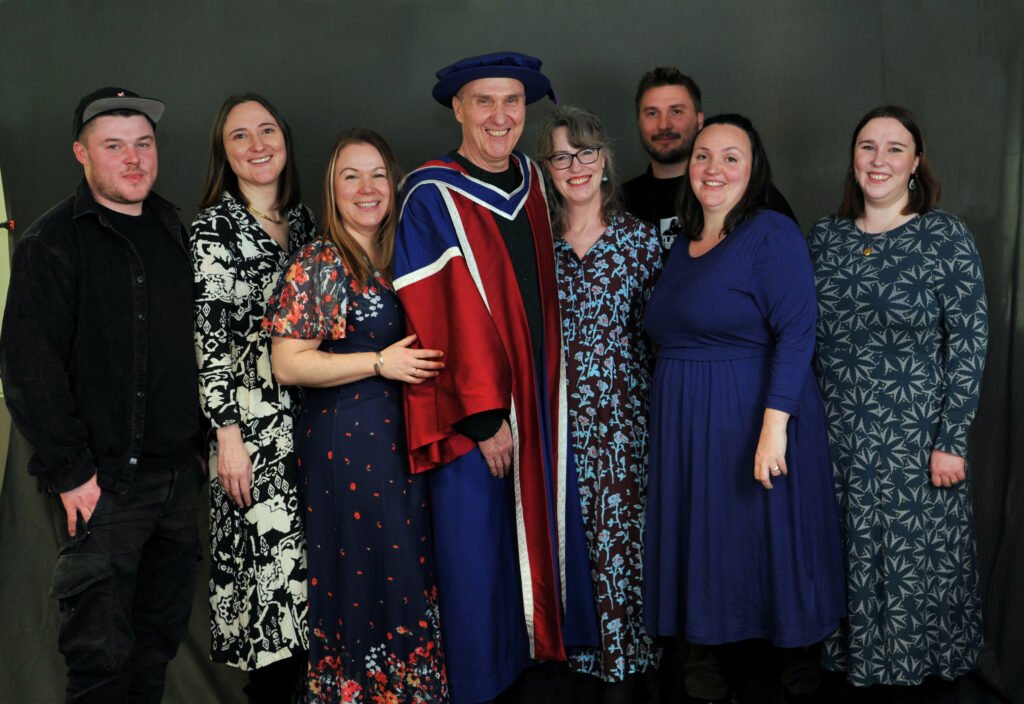 Sam Clark-Stone, Honorary Fellow, and family.