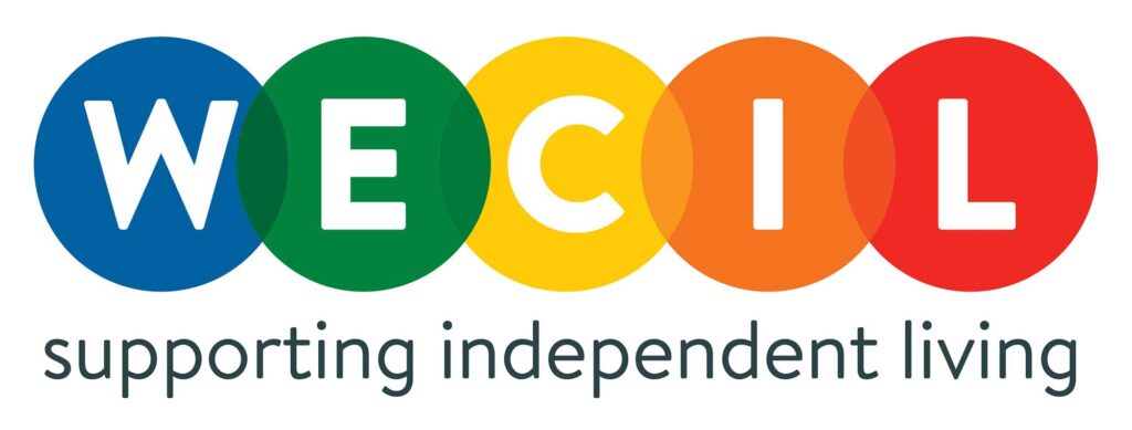WECIL supporting independent living logo.