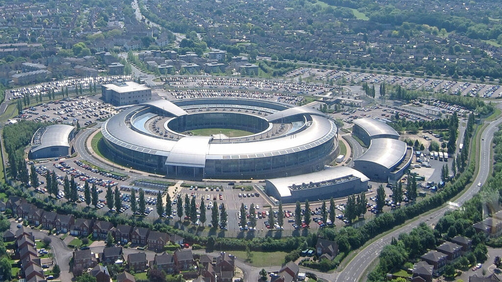 GCHQ donut aerial photo in Cheltenham