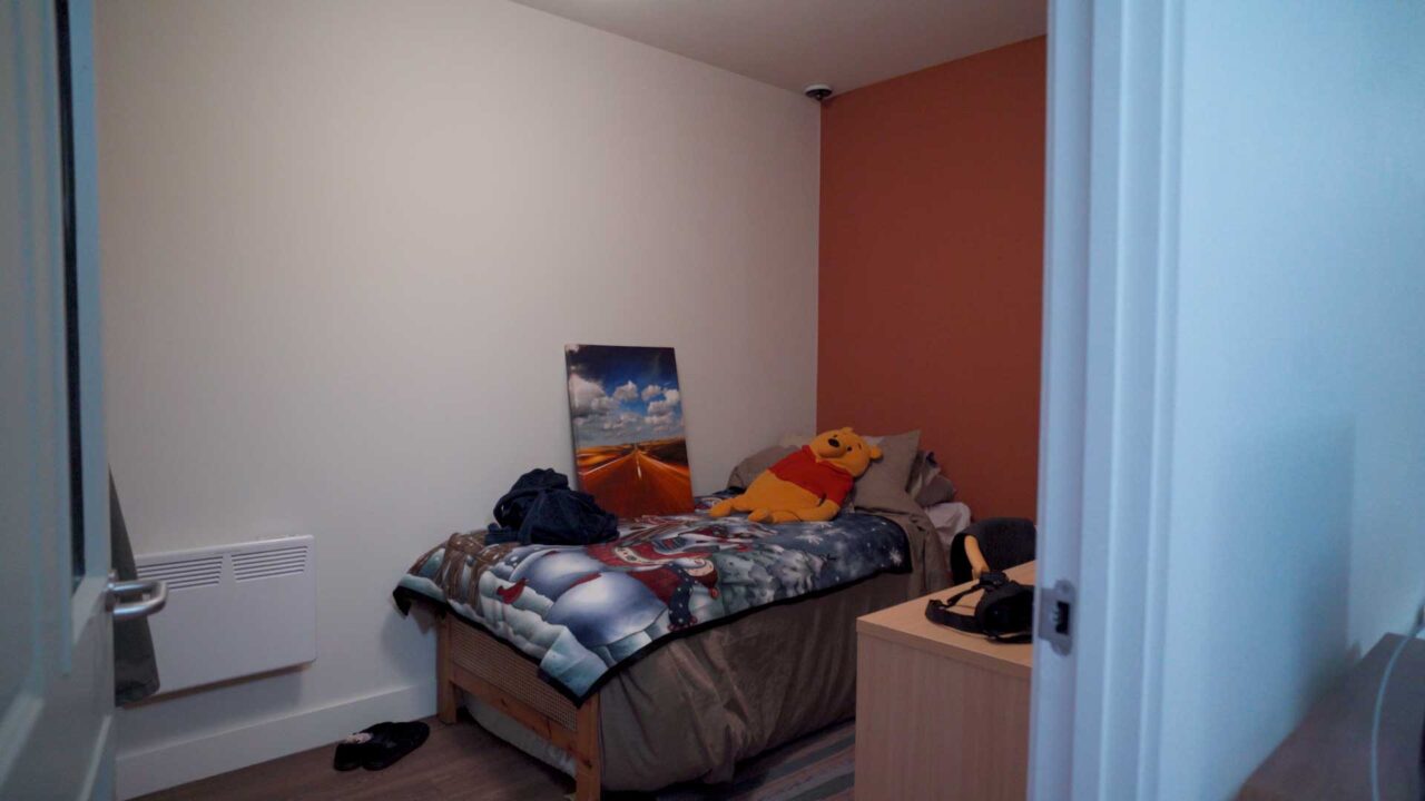 One of the bedroom spaces at FutureSIM to be used during simulated learning.