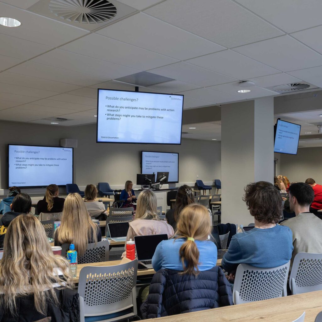 Students in a lecture at City Campus