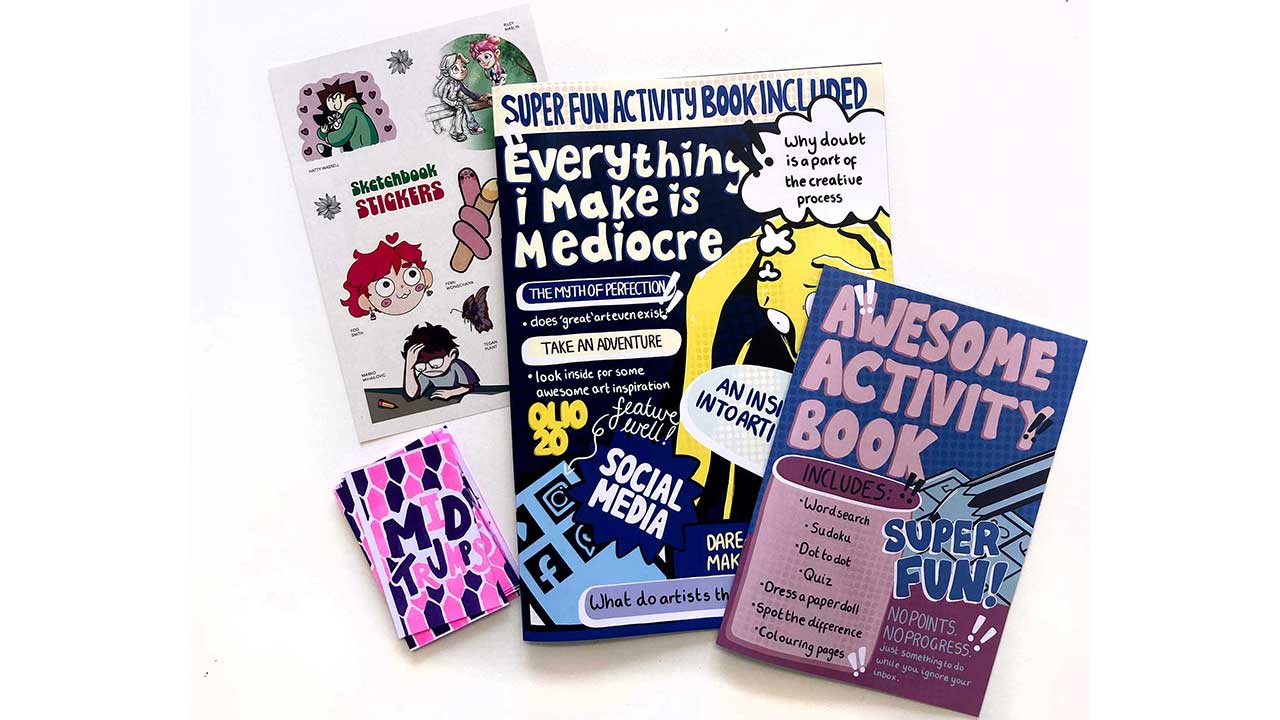 Cover images of magazines and publications designed by Illustration students.