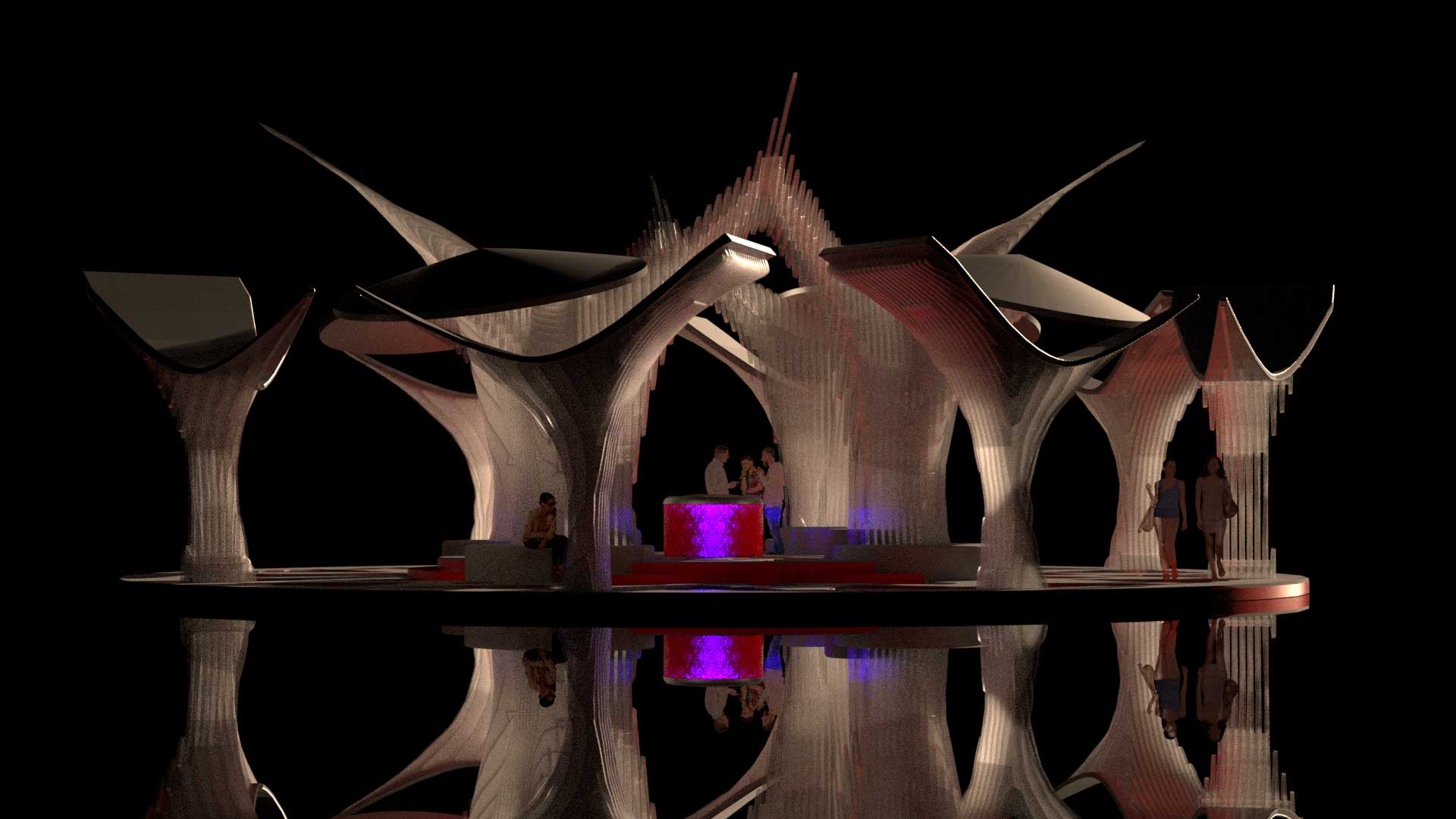 A digital representation of Saxon's Sound Pavilion.
